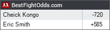 Cheick Kongo vs Eric Smith odds - BestFightOdds