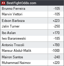 UFC 323 odds - BestFightOdds