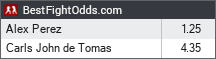 Alex Perez vs Carls John De Tomas odds - BestFightOdds